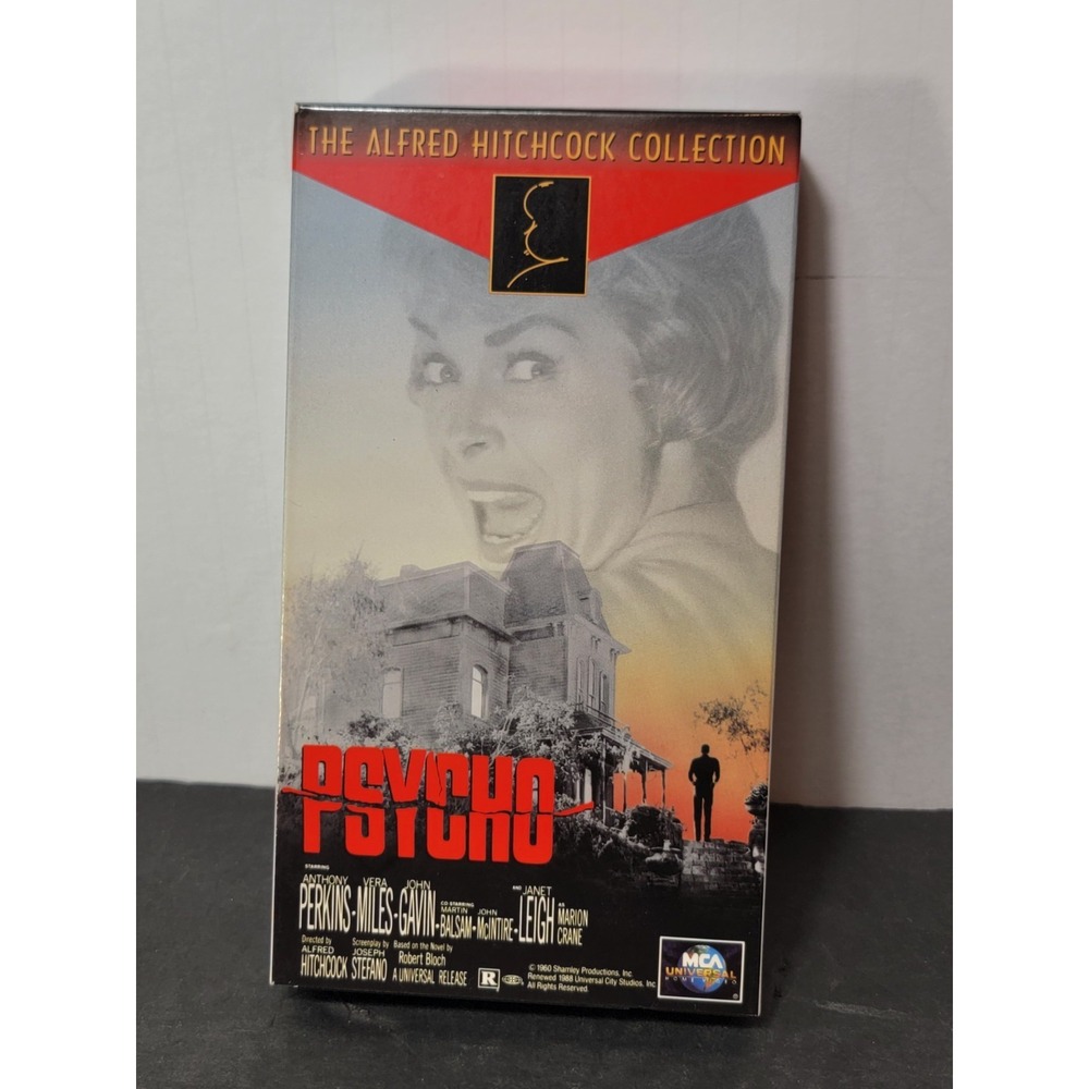 Alfred Hitchcock "Psycho" VHS Tape Horror Slasher Norman Bates Cult Classic